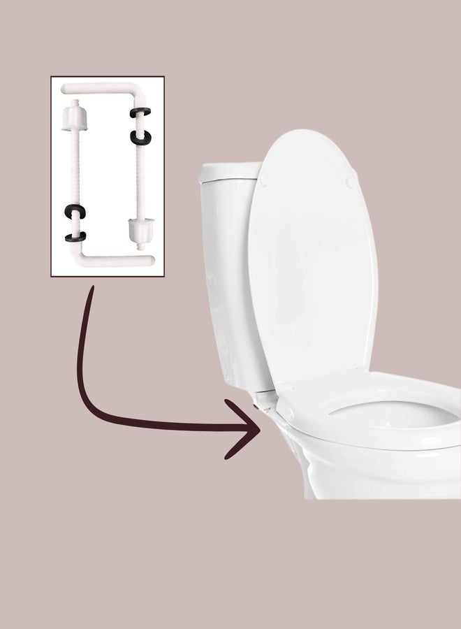 KINIK Plastic Toilet Seat Cover Hinges | L Clamp Long for Western Toilet Seat Lid Lock | 1 Pair - Image 3